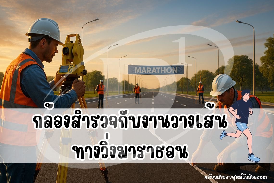 การใช้กล้องสำรวจในงานวางเส้นทางวิ่งมาราธอน