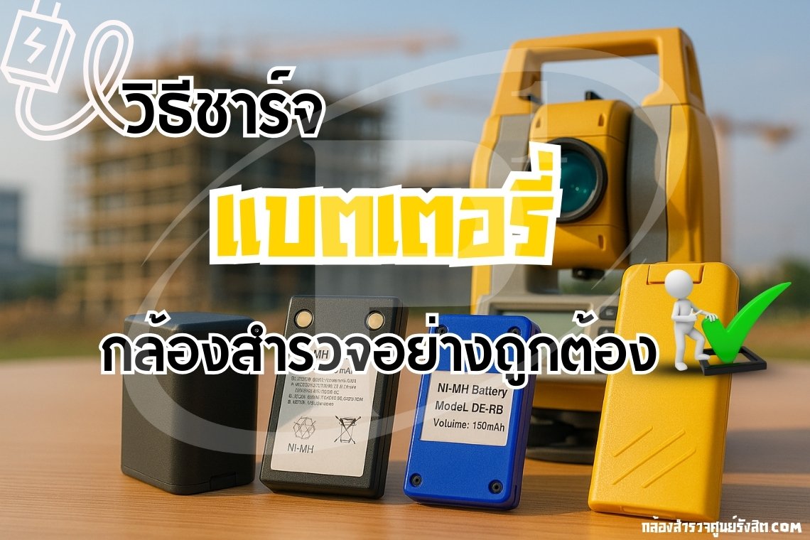 วิธีชาร์จแบตเตอรี่กล้องสำรวจอย่างถูกต้อง