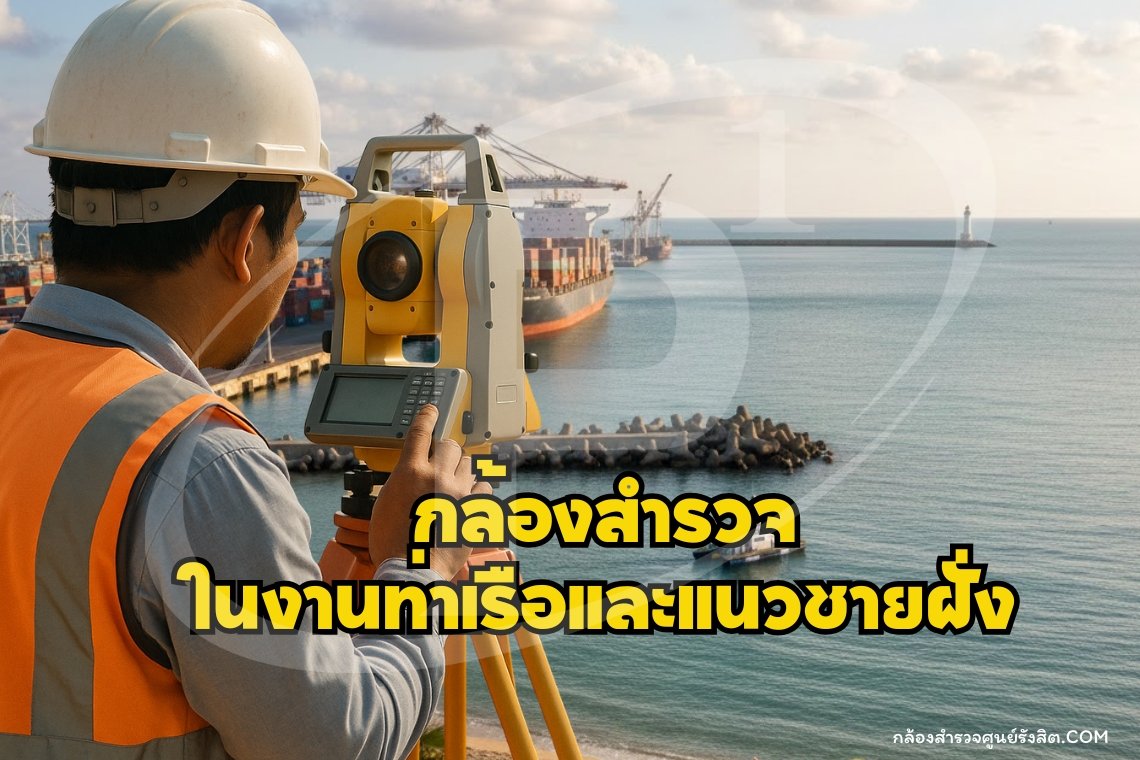 การใช้กล้องสำรวจในงานท่าเรือและแนวชายฝั่ง