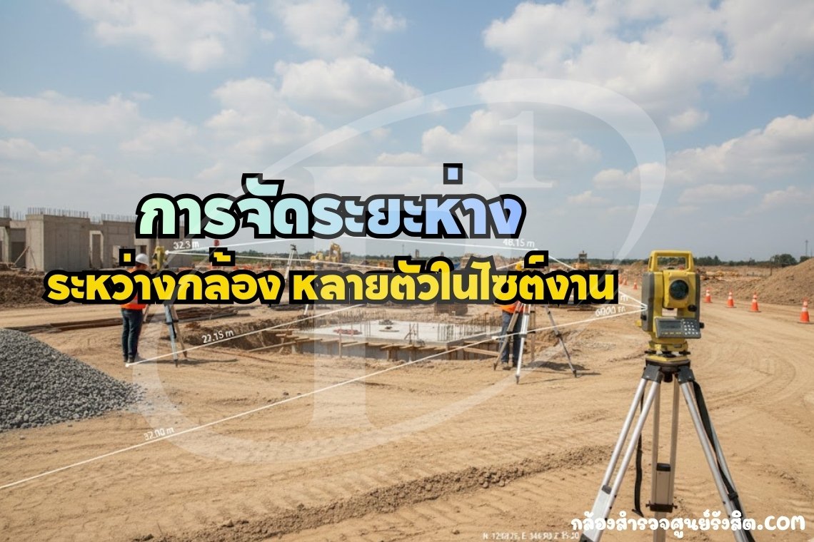 การจัดระยะห่างระหว่างกล้องหลายตัวในไซต์งาน