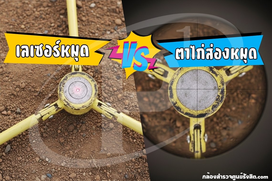 เลเซอร์หมุด vs ตาไก่ส่องหมุด ต่างกันยังไง ?