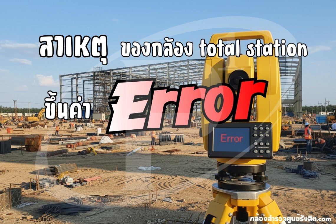 สาเหตุ ของกล้อง total station ขึ้นค่า Error