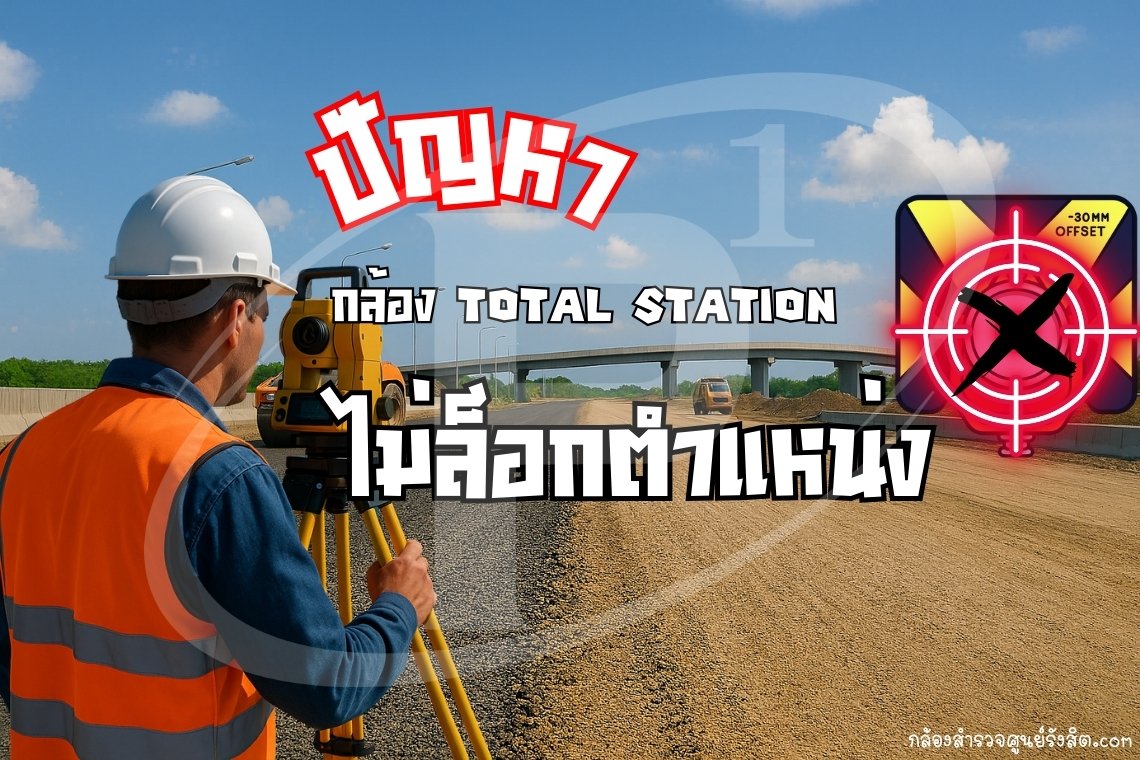 ปัญหา กล้อง Total Station ไม่ล็อกตำแหน่ง