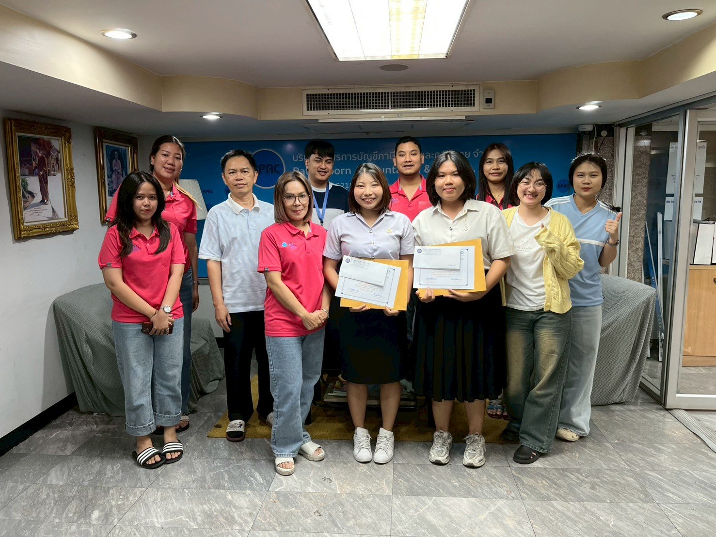 ขอแสดงความยินดีกับน้องนักศึกษาฝึกประสบการณ์