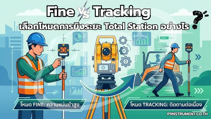 Fine vs Tracking เลือกโหมดการยิงระยะ Total Station อย่างไร?