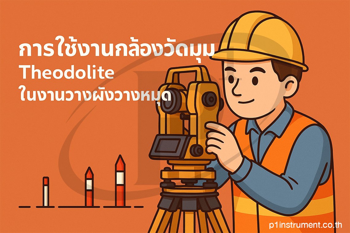 การใช้งานกล้องวัดมุม (Theodolite) ในงานวางผังวางหมุด