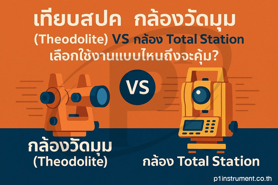 กล้องวัดมุม VS กล้อง Total Station เลือกใช้งานแบบไหนถึงคุ้ม?
