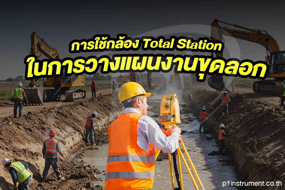 การใช้กล้อง Total Station ในการวางแผนงานขุดลอก การใช้กล้อง Total Station ในการวางแผนงานขุดลอก