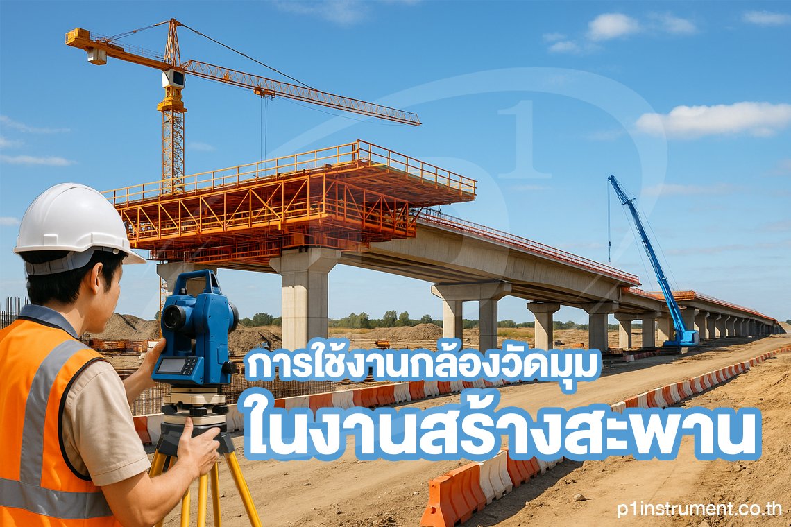 การใช้งานกล้องวัดมุมในงานสร้างสะพาน