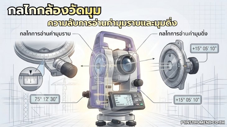 กลไกกล้องวัดมุม ความลับการอ่านค่ามุมราบและมุมดิ่ง