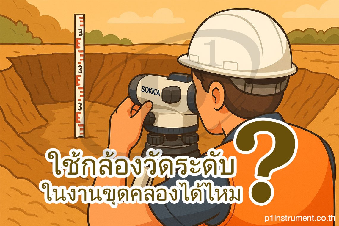 ใช้กล้องวัดระดับในงานขุดคลองได้ไหม?