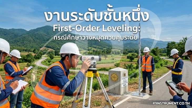 งานระดับชั้นหนึ่ง First-Order Leveling: กรณีศึกษาวางหมุดควบคุมระดับ