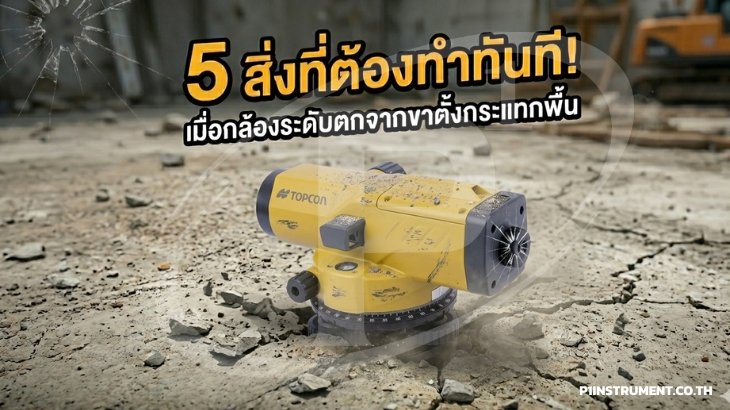 5 สิ่งที่ต้องทำทันทีเมื่อกล้องระดับตกจากขาตั้งกระแทกพื้น