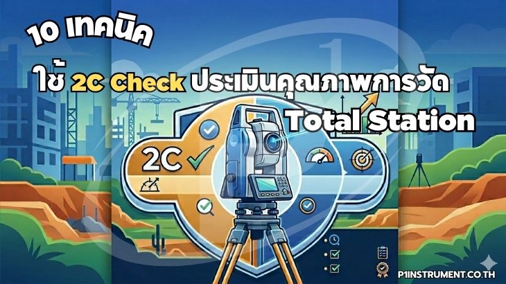 10 เทคนิคใช้ 2C Check ประเมินคุณภาพการวัด Total Station