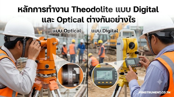 หลักการทำงาน Theodolite แบบ Digital และ Optical ต่างกันอย่างไร