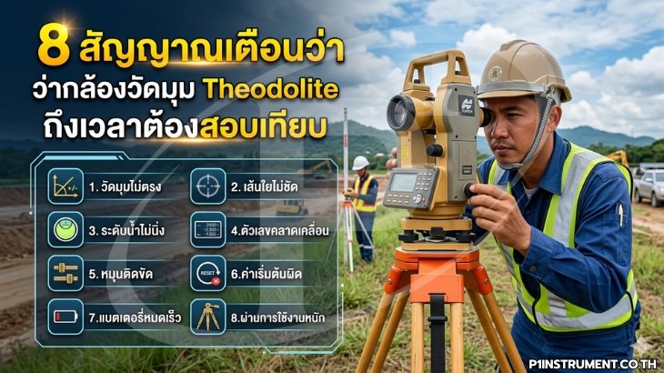 8 สัญญาณเตือนว่ากล้องวัดมุม Theodolite ถึงเวลาต้องสอบเทียบ