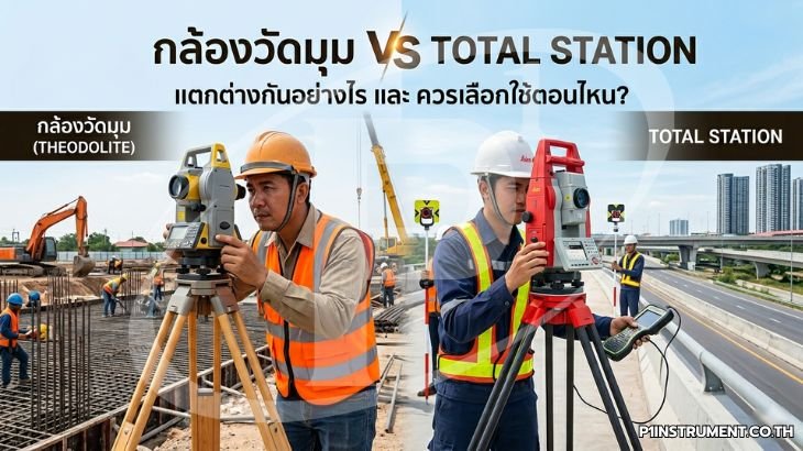 กล้องวัดมุม vs Total Station แตกต่างกันอย่างไร และควรเลือกใช้ตอนไหน?