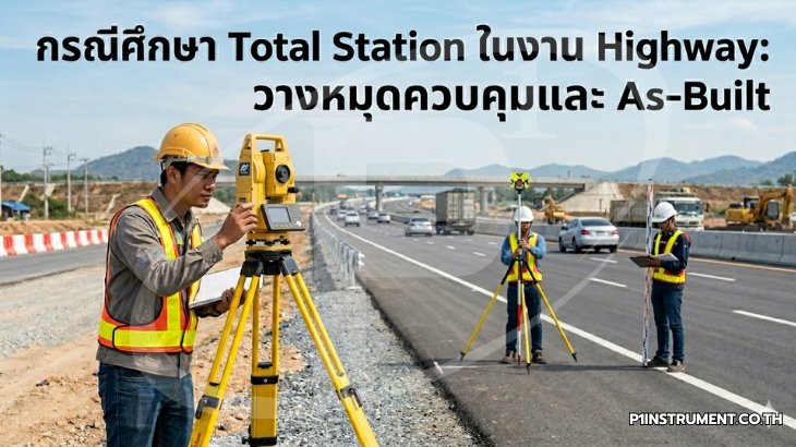 กรณีศึกษา Total Station ในงาน Highway: วางหมุดควบคุมและ As-Built