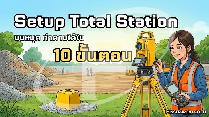 Setup Total Station บนหมุด ทำตามได้ใน 10 ขั้นตอน