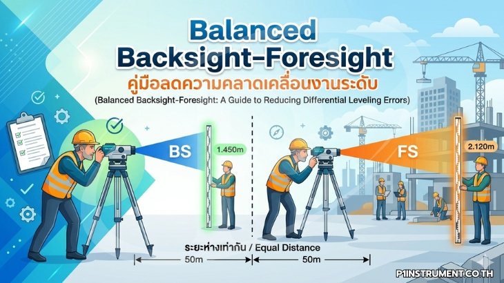 Balanced Backsight-Foresight: คู่มือลดความคลาดเคลื่อนงานระดับ