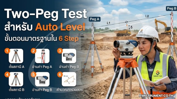 Two-Peg Test สำหรับ Auto Level: ขั้นตอนมาตรฐานใน 6 Step