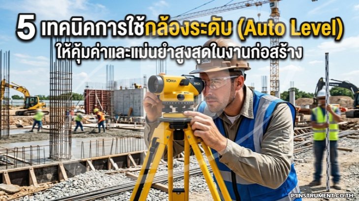 5 เทคนิคการใช้กล้องระดับ (Auto Level) ให้คุ้มค่าและแม่นยำสูงสุดในงานก่อสร้าง