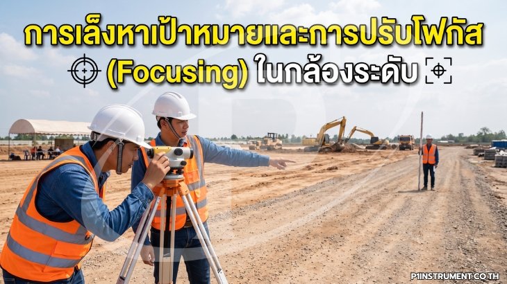 การเล็งหาเป้าหมายและการปรับโฟกัส (Focusing) ในกล้องระดับ