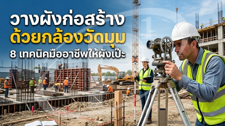 วางผังก่อสร้างด้วยกล้องวัดมุม: 8 เทคนิคมืออาชีพให้ผังเป๊ะ