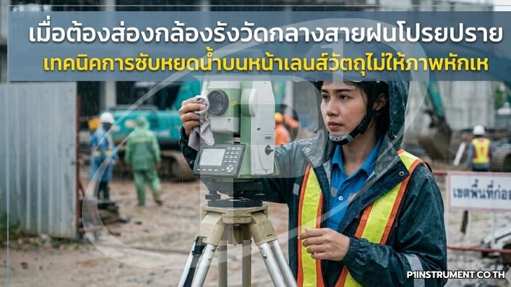 เทคนิคการจัดการหยดน้ำบนหน้าเลนส์กล้องสำรวจ ไม่ให้ภาพหักเห