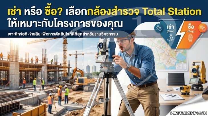 เช่า หรือ ซื้อ? เลือกกล้องสำรวจ Total Station ให้เหมาะกับโครงการของคุณ