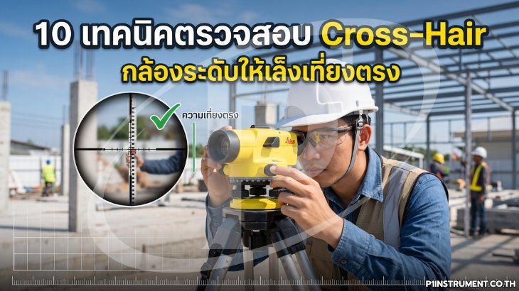 10 เทคนิคตรวจสอบ Cross-Hair กล้องระดับให้เล็งเที่ยงตรง