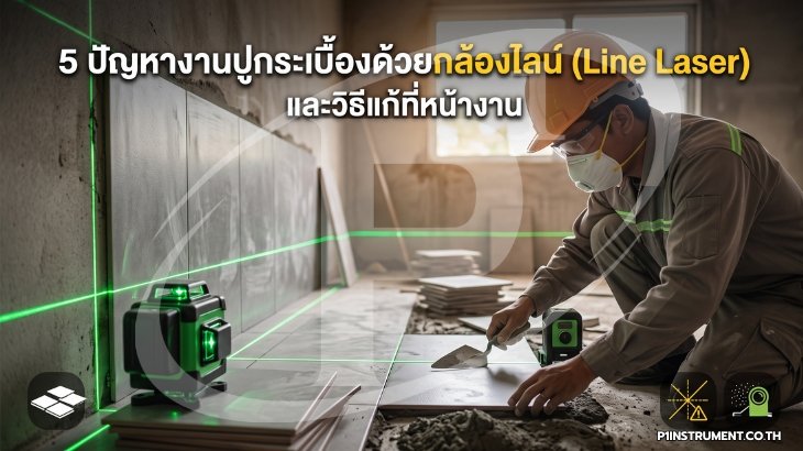 5 ปัญหางานปูกระเบื้องด้วยกล้องไลน์ (Line Laser) และวิธีแก้ที่หน้างาน