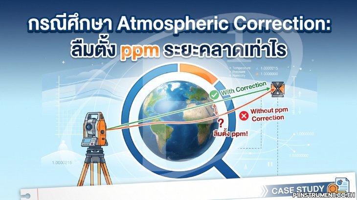 กรณีศึกษา Atmospheric Correction: ลืมตั้ง ppm ระยะคลาดเท่าไร