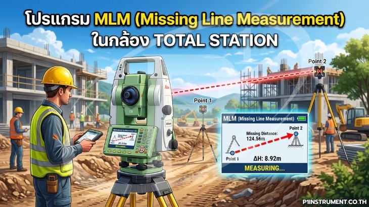 โปรแกรม MLM (Missing Line Measurement) ในกล้อง Total Station