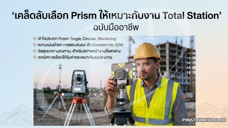 เคล็ดลับเลือก Prism ให้เหมาะกับงาน Total Station ฉบับมืออาชีพ