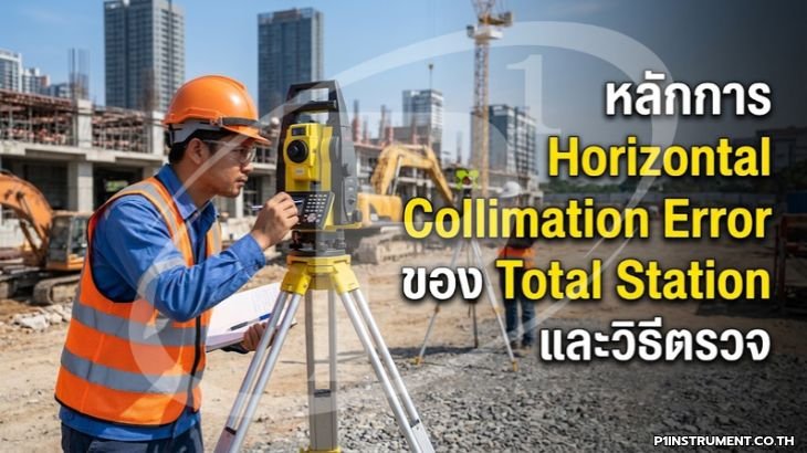 หลักการ Horizontal Collimation Error ของ Total Station และวิธีตรวจ