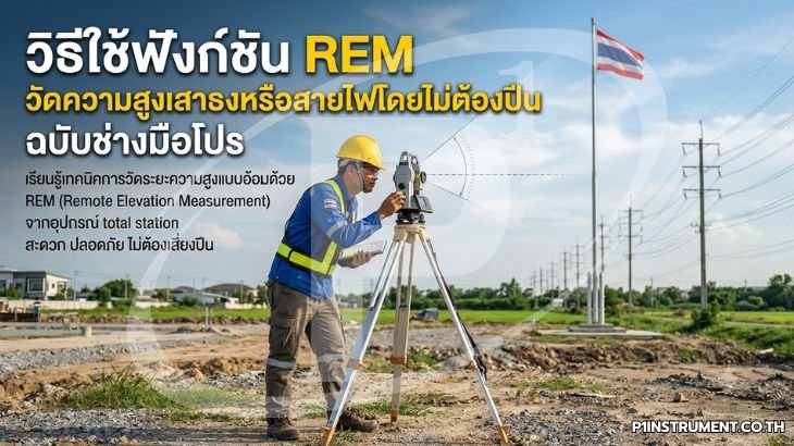 วิธีใช้ฟังก์ชัน REM วัดความสูงเสาธงหรือสายไฟโดยไม่ต้องปีน ฉบับช่างมือโปร