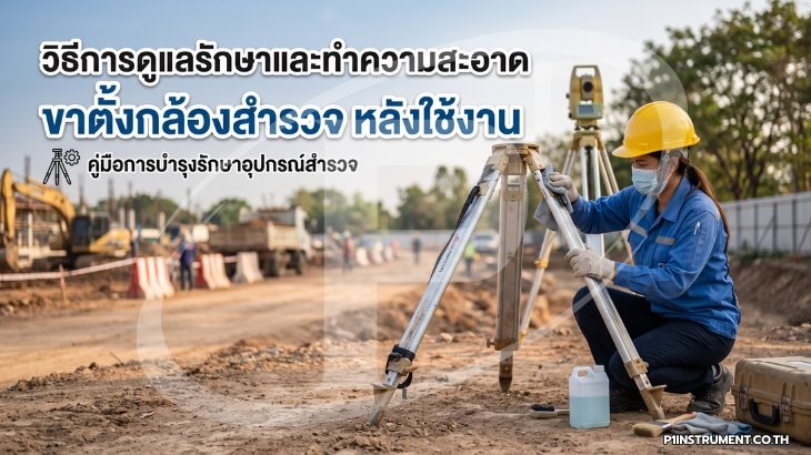 วิธีการดูแลรักษาและทำความสะอาดขาตั้งกล้องสำรวจ หลังใช้งาน