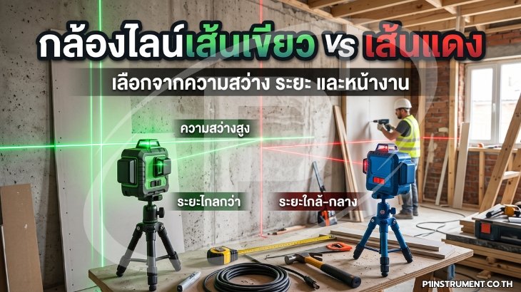 กล้องไลน์เส้นเขียว vs เส้นแดง: เลือกจากความสว่าง ระยะ และหน้างาน