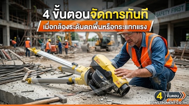 4 ขั้นตอนจัดการทันที เมื่อกล้องระดับตกพื้นหรือกระแทกแรง