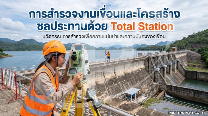 การสำรวจงานเขื่อนและโครงสร้างชลประทานด้วย Total Station