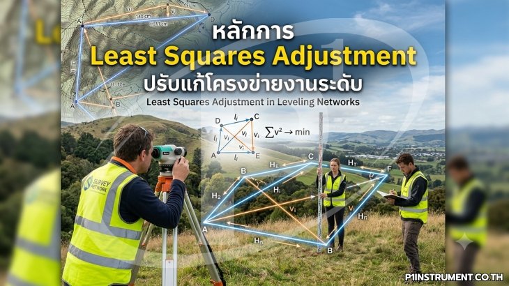 หลักการ Least Squares Adjustment ปรับแก้โครงข่ายงานระดับ
