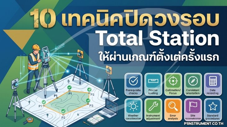 10 เทคนิคปิดวงรอบ Total Station ให้ผ่านเกณฑ์ตั้งแต่ครั้งแรก