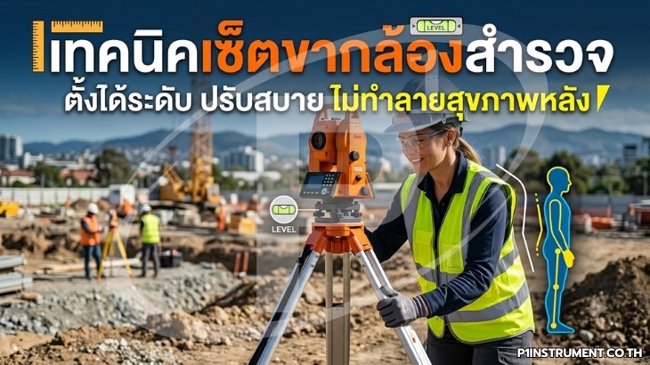 เทคนิคเซ็ตขากล้องสำรวจ : ตั้งได้ระดับ ปรับสบาย ไม่ทำลายสุขภาพหลัง