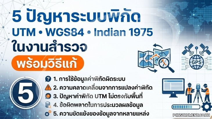 5 ปัญหาระบบพิกัด UTM WGS84 Indian 1975 ในงานสำรวจ พร้อมวิธีแก้