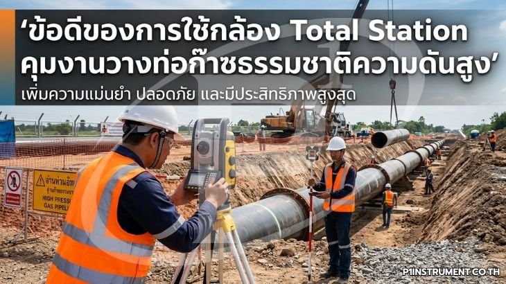 ข้อดีของการใช้กล้อง Total Station คุมงานวางท่อก๊าซธรรมชาติความดันสูง