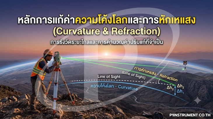 หลักการแก้ค่าความโค้งโลกและการหักเหแสง (Curvature & Refraction)