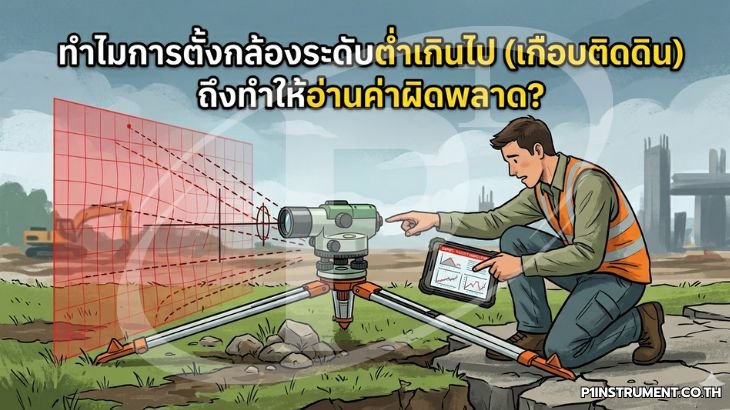 ทำไมการตั้งกล้องระดับต่ำเกินไป (เกือบติดดิน) ถึงทำให้อ่านค่าผิดพลาด?