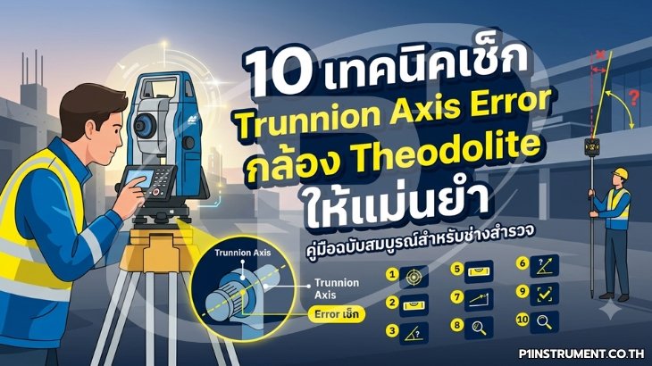 10 เทคนิคเช็ก Trunnion Axis Error กล้อง Theodolite ให้แม่นยำ