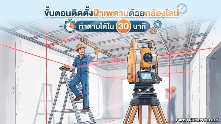ขั้นตอนติดตั้งฝ้าเพดานด้วยกล้องไลน์ ทำตามได้ใน 30 นาที